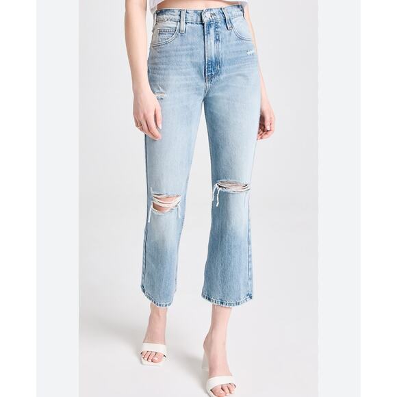 FRAME Le High N Tight Crop Mini Bootcut Jeans Sz 30 Ankle Capri Light Wash - Picture 2 of 8